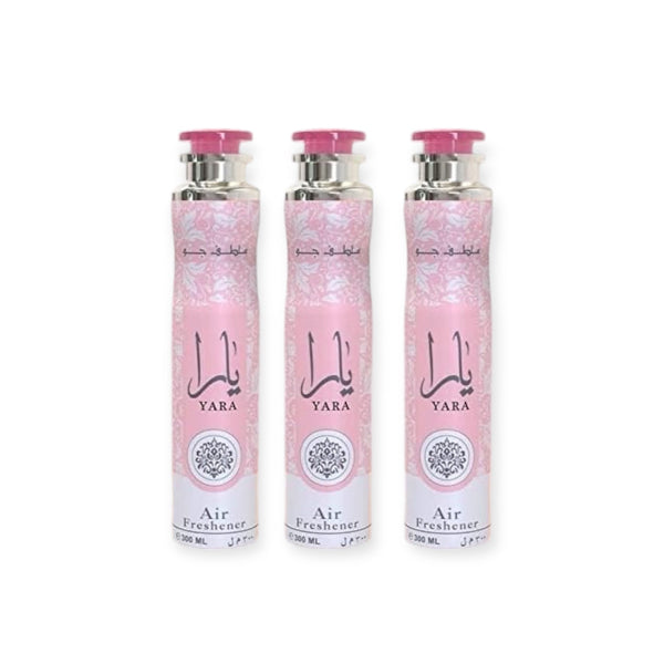 Yara 300ml By Lattafa AIR FRESHENER SPRAY 300ML Pack of 3