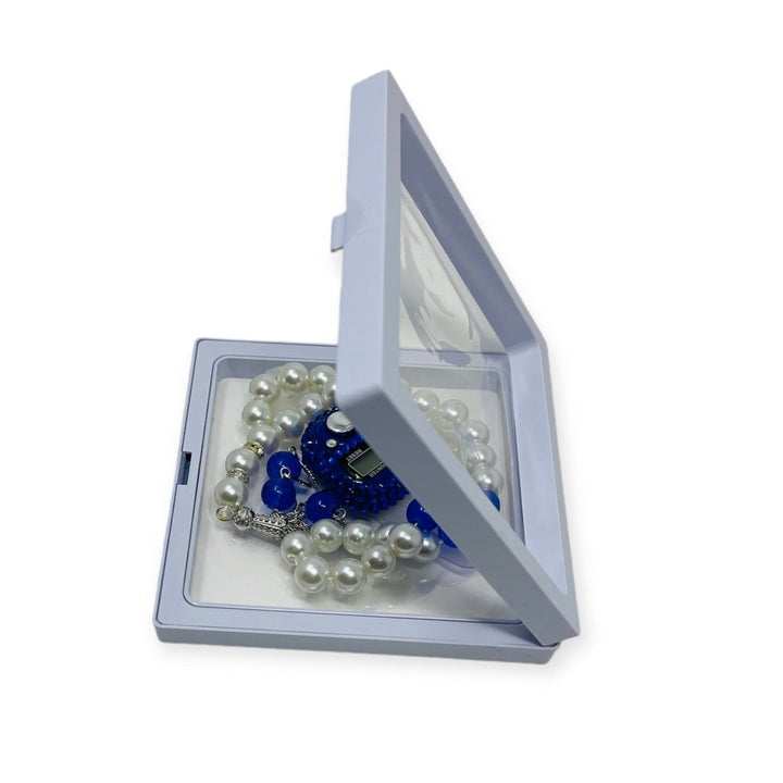 Islamic Tasbih Beads 99 and Digtal Counter Gift Set Blue-theislamicshop.com