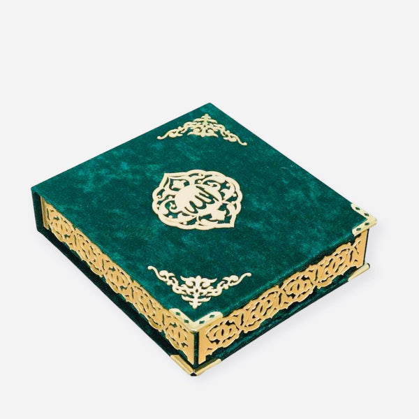 A Beautiful Quran or Tasbeeh with gift box Green-theislamicshop.com