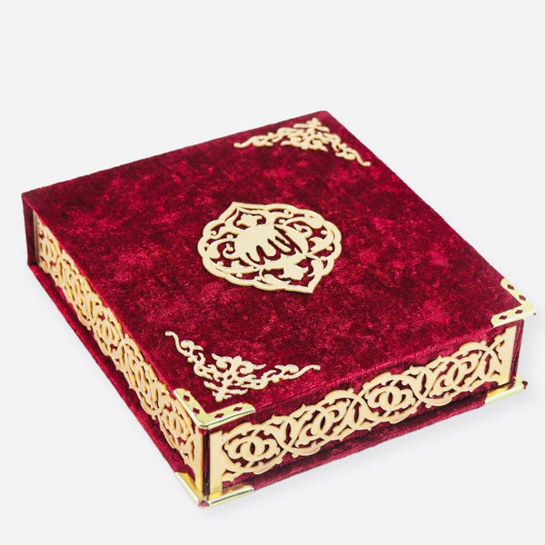 A Beautiful Quran or Tasbeeh with gift box RED-theislamicshop.com