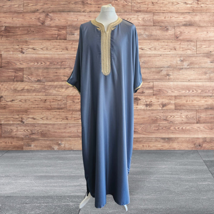 Moroccan Thobe Gown Robe Kaftan Dishdasha Kurta Shirt Long Men-Theislamicshop.com