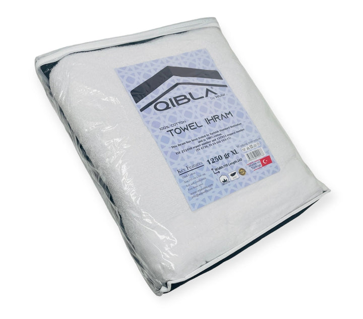 1250gr XL Premium quality Qibla Ihram for Hajj and Umrah 2pcs 110cmX240cm-theislamicshop.com