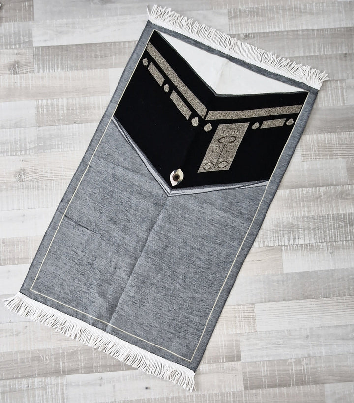 Kaba design chenille  prayer mat Good Quality-TheIslamicshop.com