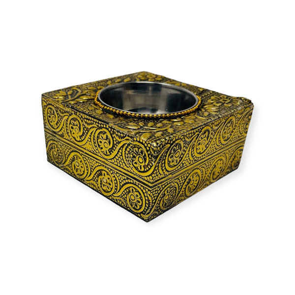 Gold finish metal coated Bakhoor Burner