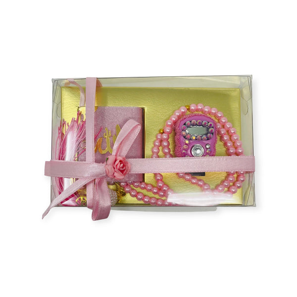 Beautiful Gift Box small Quran with Counter Tasbeeh