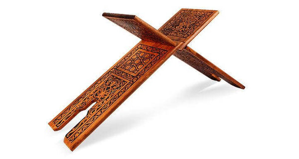 2X-Large size red pine wooden rehal Quran holder 75*21*3-theislamicshop.com