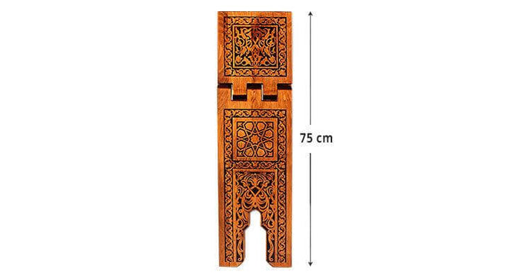 2X-Large size red pine wooden rehal Quran holder 75*21*3-theislamicshop.com