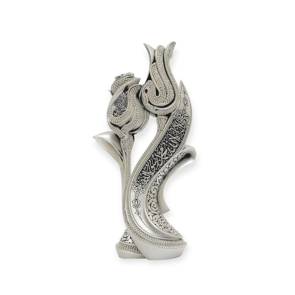 Islamic Table Decor Lale Gul Tulip & Silver BB-0989-3044-Theislamicshop.com