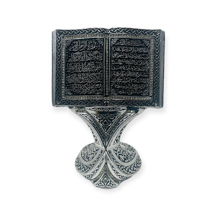 Islamic Table Decor Quran Open Book Ayatul Kurs With Nazar Dua 23x17- theislamicshop.com