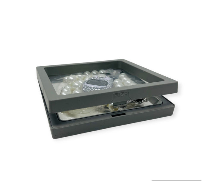 Islamic Tasbih Beads 99 and Digtal Counter Gift Set Grey-theislamicshop.com