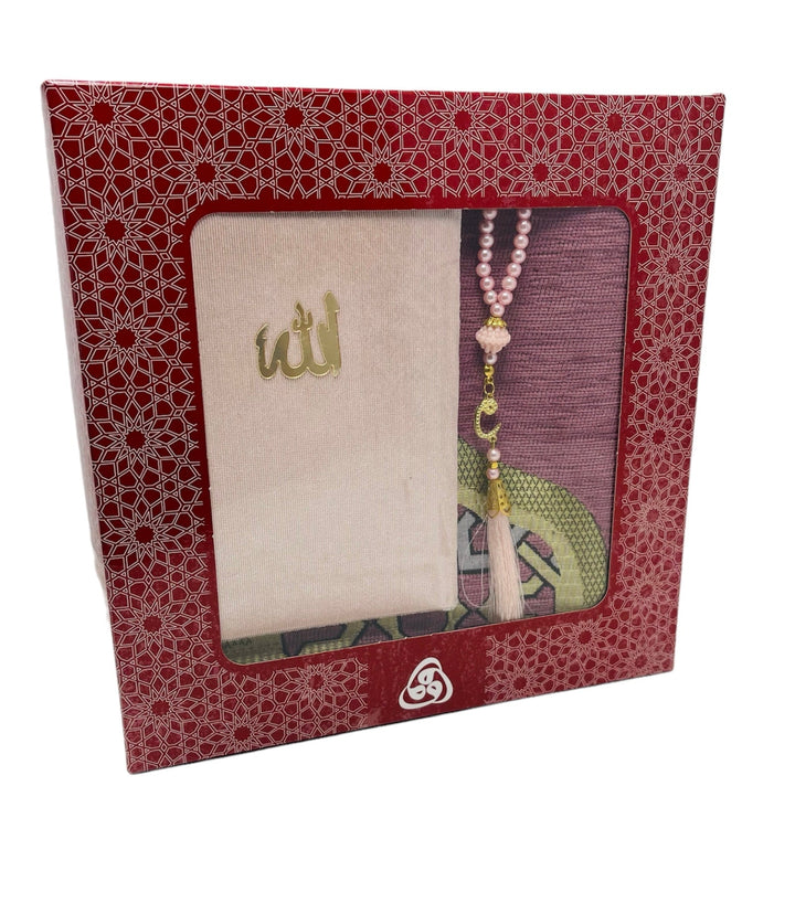 Gift Box With Prayer mat, Tasbeeh & Yaseen Dua Books-theislamicshop.com