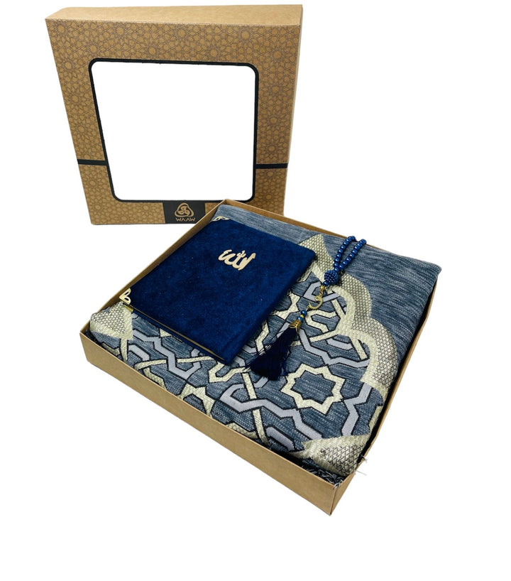 Gift Box With Prayer mat, Tasbeeh & Yaseen Dua Books-theislamicshop.com