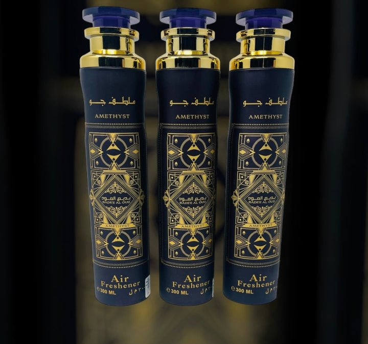 Bade'e Al Oud Amethyst AIR FRESHENER SPRAY 300ML BY Lattafa Pack of 3-theislamicsho.com
