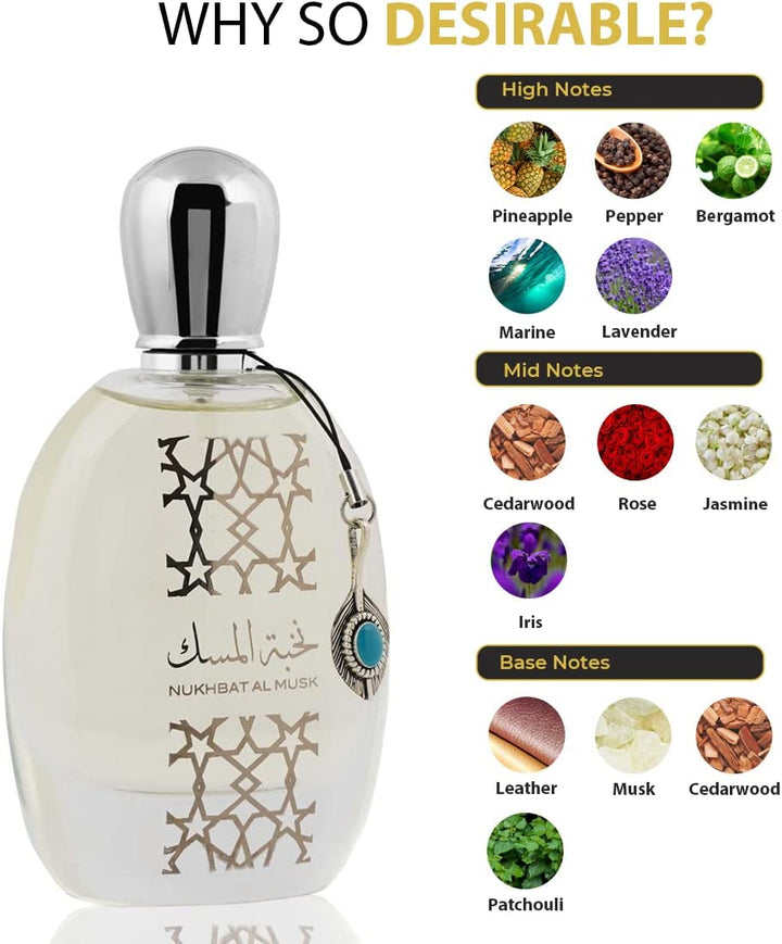 Nukhbat Al Musk by Nusuk Eau De Parfum Spray 100 ml Unisex-theislamicshop.com