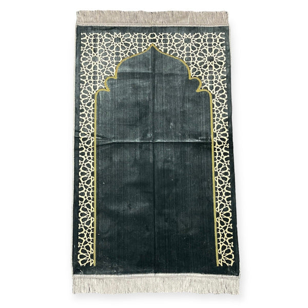 Sajjadah jaynamaz salah prayer rug Turklish prayer mat Grey-Theislamicshop.com