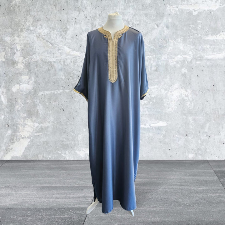 Moroccan Thobe Gown Robe Kaftan Dishdasha Kurta Shirt Long Men-Theislamicshop.com