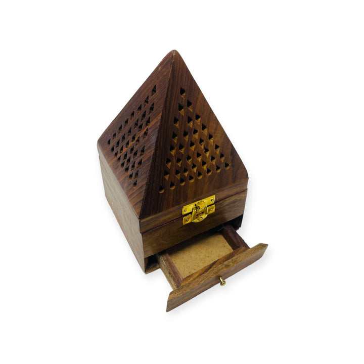 Bakhoor Burner Wood Arabic Mini for Incense Oud, Medium-theislamicshop.com