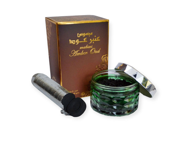 Suroori Bakhoor Amber Oud Mabsus Incense 40g