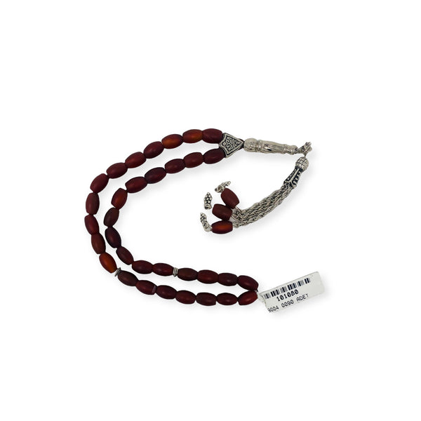 Real agate aqeeq islamic prayer beads mala islam muslim 33 tasbih 33 subha misbaha sufi tasbeeh turkish tesbih