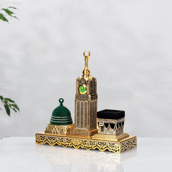 KAABA – ZAMZAM TOWER-MASCID-I NABAVI GOLD Turkish Ornament-theislamicshop.com