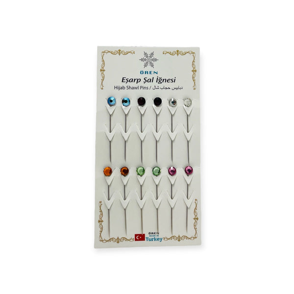 Ladies Scarf Hijab Shawl  Pins Different Colour