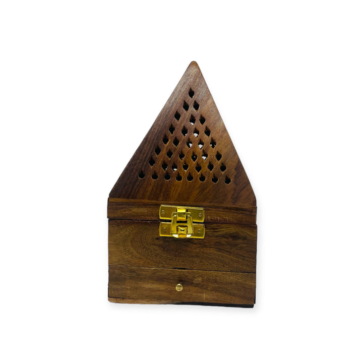 Bakhoor Burner Wood Arabic Mini for Incense Oud, large-theislamicshop.com