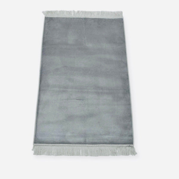 Plain prayer mat sajjadah jaynamaz salah prayer rug Grey