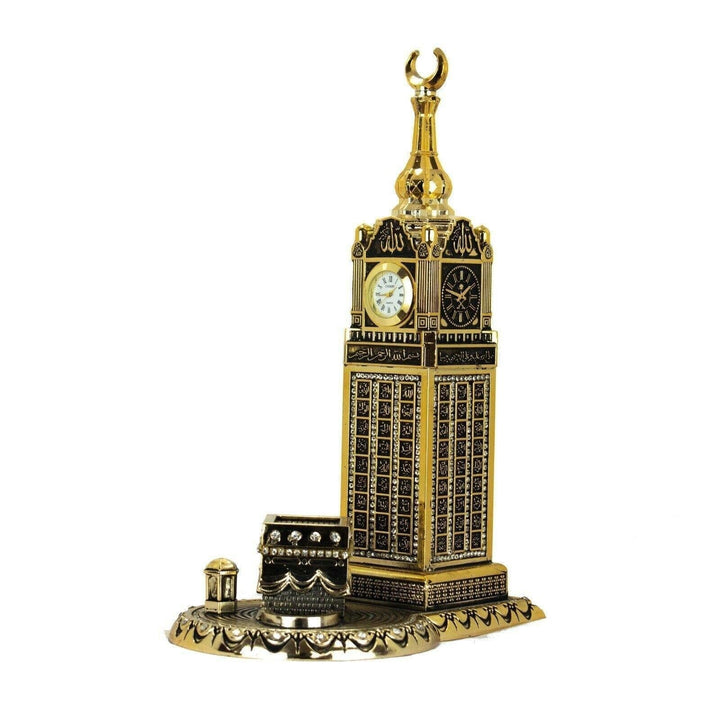 99 Names Of Allah with Clock Tower & Kaaba Turkish Ornament - Waaw