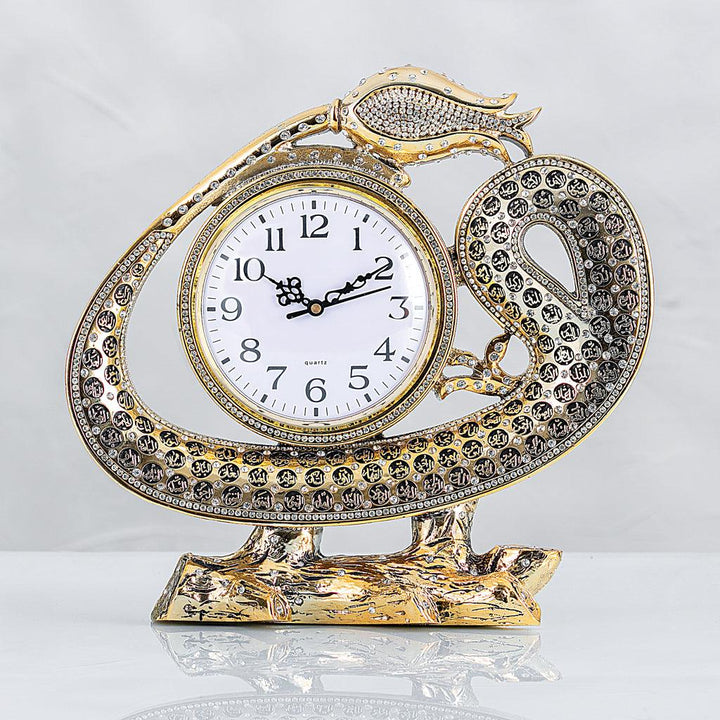 99 Names of Allah With Table Clock islamic ornament - Waaw