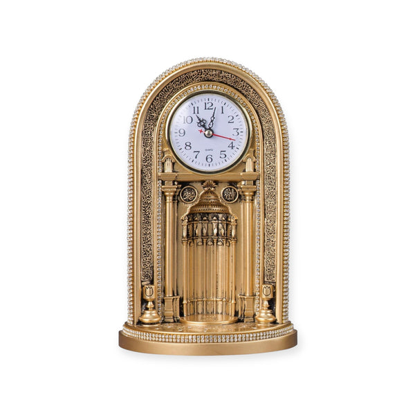 Islamic Table Decor Clock With Ayatul Kursi Mihrab (NKBY-3314S1)