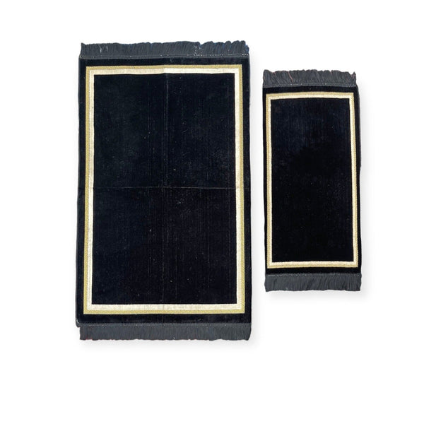 Adult & Child Prayer mat Gift Set Black-theislamicshop.com