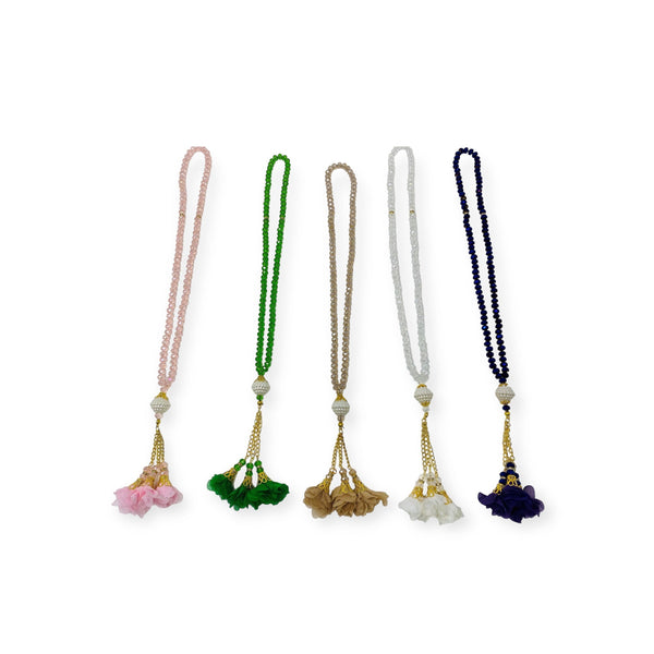 TASBIH 99 FRESH WATER PEARLS BEADS TASBEEH WITH FLOWERS