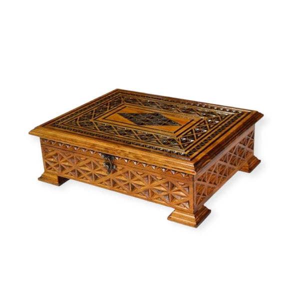 Quran Box red pine wooden TS 032-C-theislamicshop.com