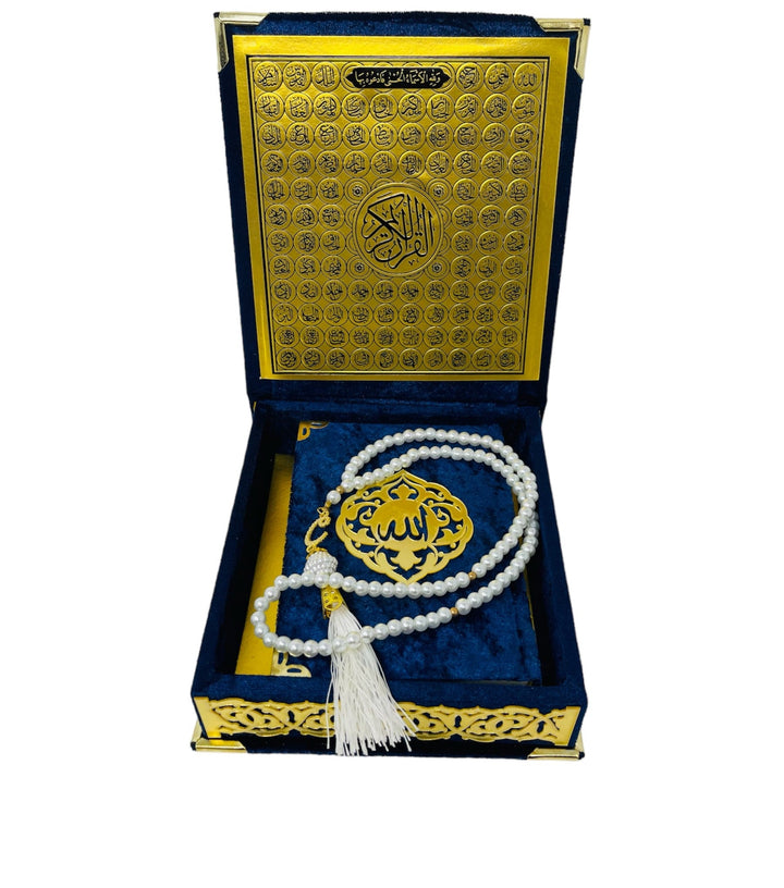 A Beautiful Quran or Tasbeeh with gift box Blue