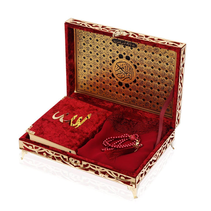 Beautiful Quran With Box Gift Red Colour-theislamicshop.com