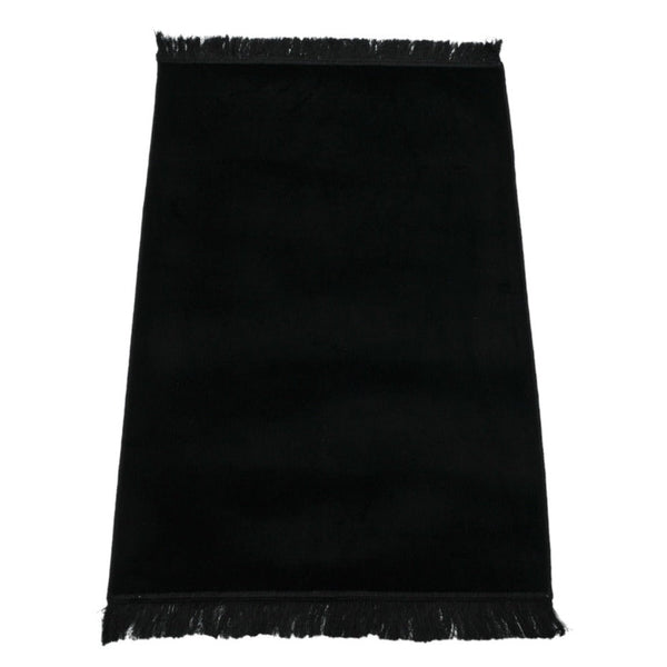 Plain prayer mat sajjadah jaynamaz salah prayer Black-TheIslamicshop.com