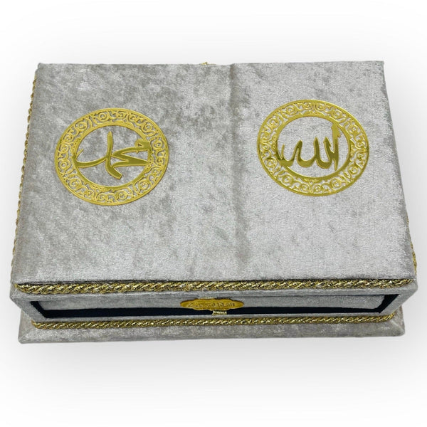 Holy Quran Keepsake Rayiha Gift Set - Grey-theislamicshop.com