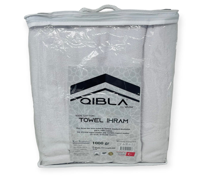 1000gr Premium quality Alif Ihram for Hajj and Umrah 2pcs-theislamicshop.com
