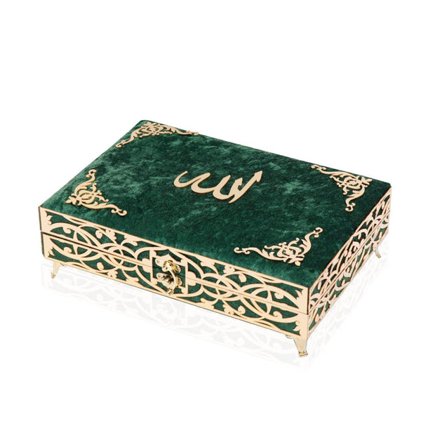 Beautiful Quran With Box Gift Green-theislamicshop.com