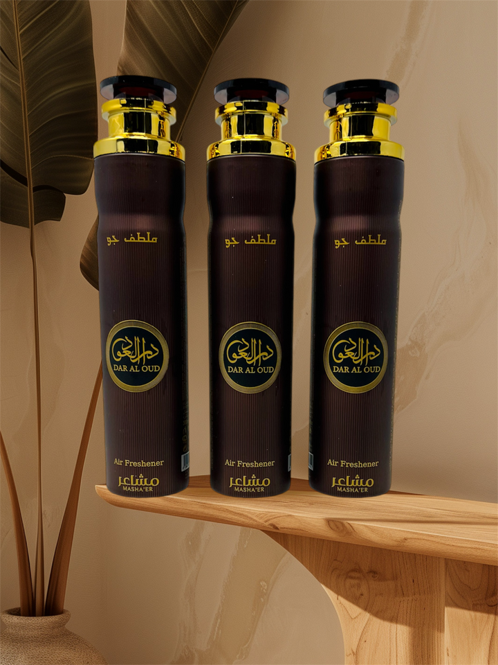 Dar Al oud 300ml By MASHA'ER AIR FRESHENER SPRAY 300ML Pack of 3-theislamicshop.com
