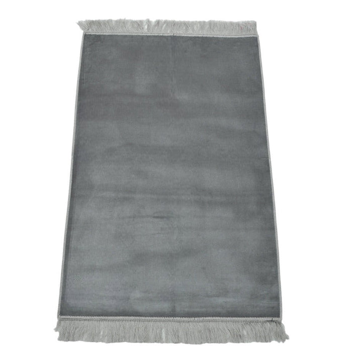 Plain prayer mat sajjadah jaynamaz salah prayer rug Grey-TheIslamicshop.com