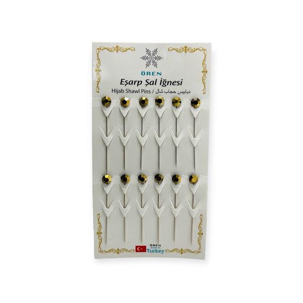 Ladies Scarf Hijab Shawl  Pins