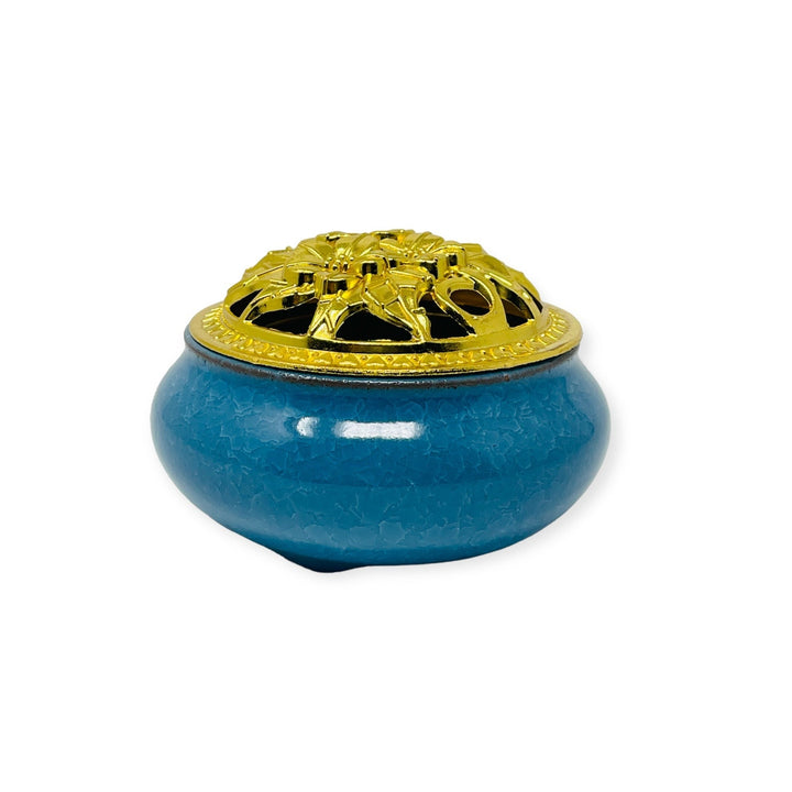 Incense Bakhoor Oudh Burner Blue-theislamicshop.com