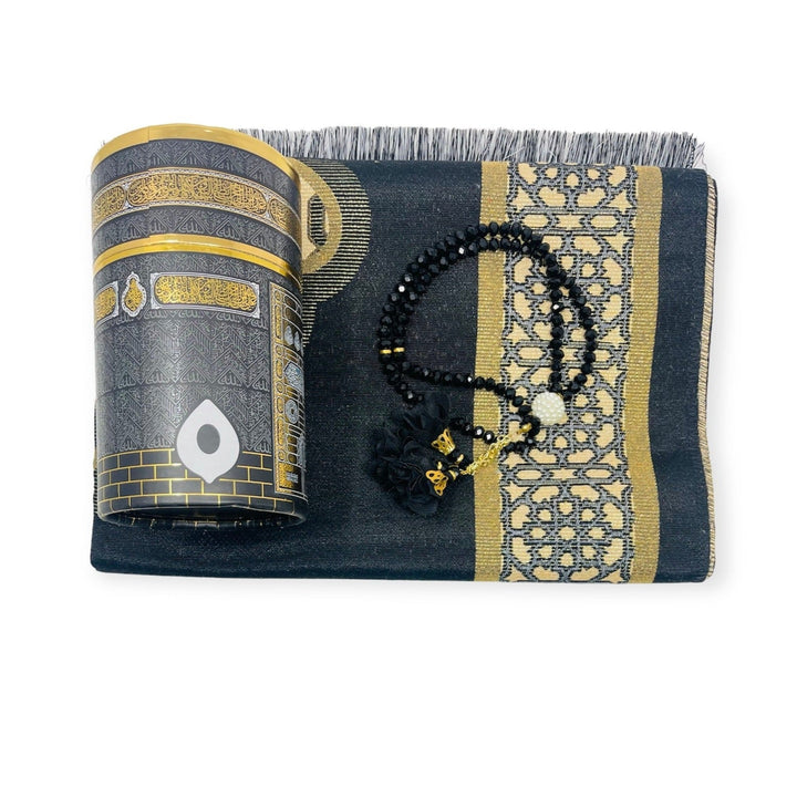 Cylinder Gift Box With Prayer mat, Tasbeeh-theislamicshop.com