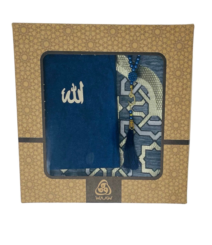 Gift Box With Prayer mat, Tasbeeh & Yaseen Dua Books-theislamicshop.com