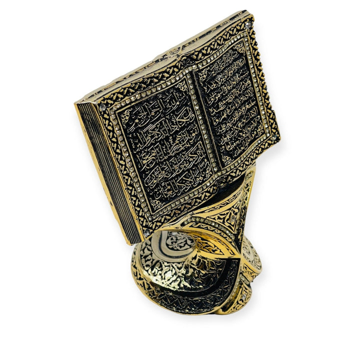 Islamic Table Decor Quran Open Book Nazar Dua with Ayatul Kursi- theislamicshop.com