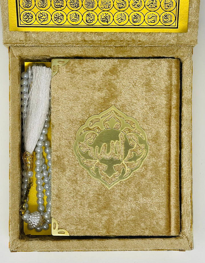A Beautiful Quran or Tasbeeh with gift box-theislamicshop.com
