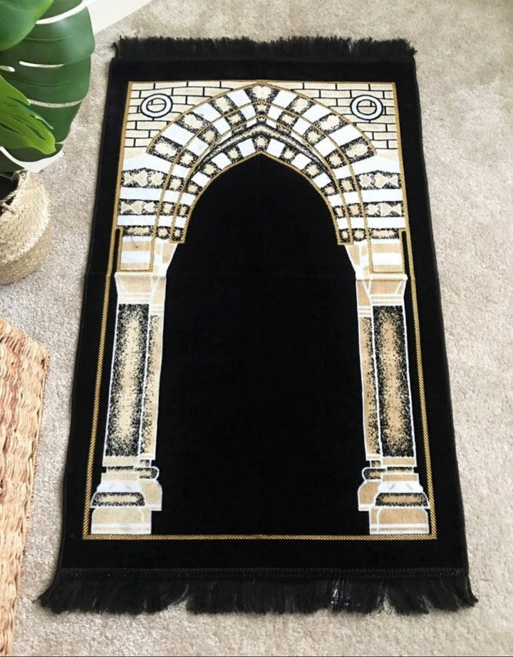 Minimalist Rawda disign prayer mat sajjadah jaynamaz salah prayer rug Turklish prayer mat-TheIslamicshop.com