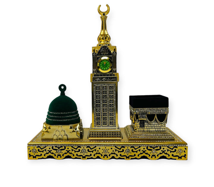 Kaaba Masjid Nabawi and Zamzam Tower Replica | Table Centerpiece for Islamic Decoraiton | Muslim Gift-islamic shop.com
