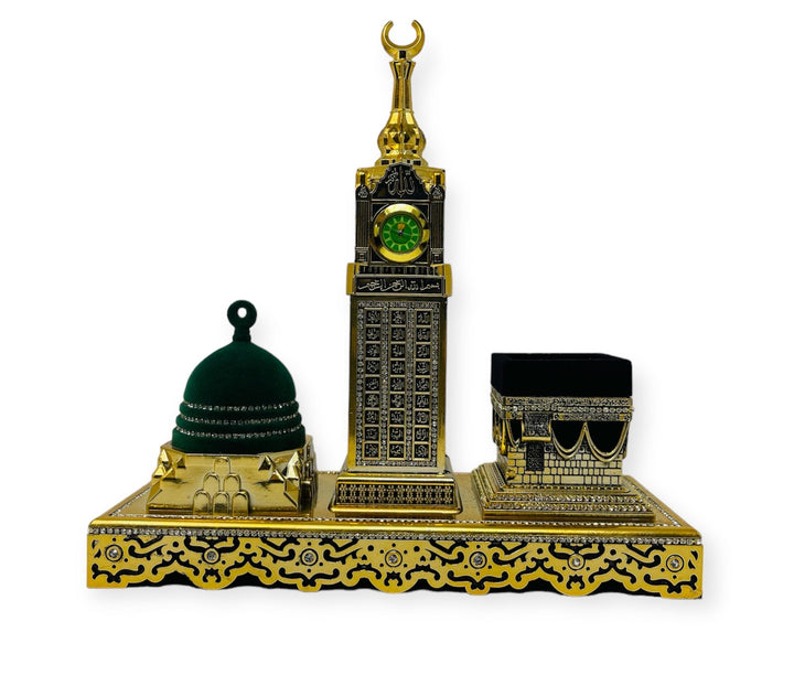 Kaaba Masjid Nabawi and Zamzam Tower Replica | Table Centerpiece for Islamic Decoraiton | Muslim Gift-islamic shop.com